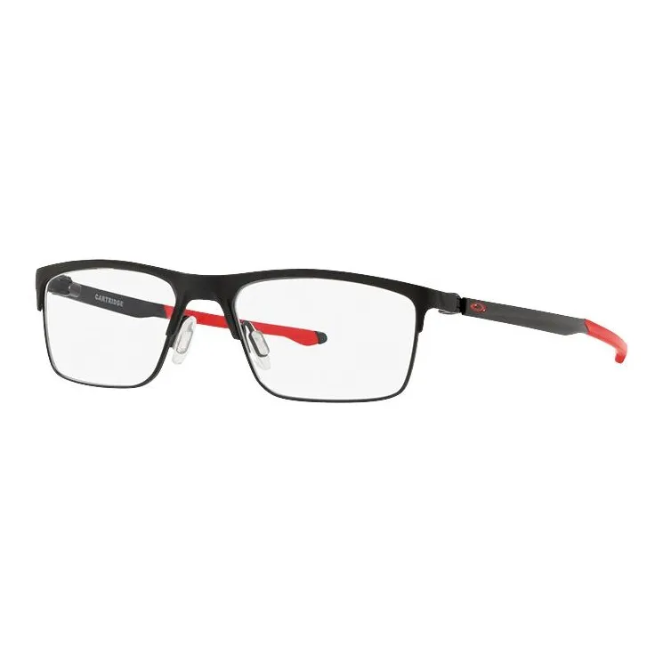 Oakley Titanium Rectangular Eyeglass Frames Unisex Black-1