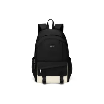 MAKEUP KITTEN Nylon Backpack Large Size Unisex Black/Khaki