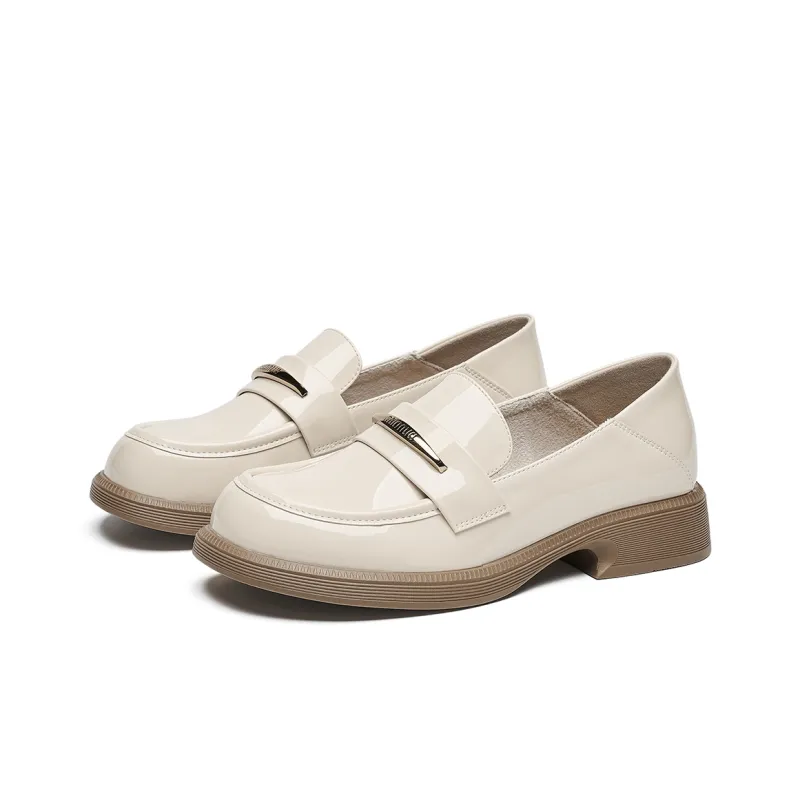 GEMEIQ Loafers Women's Low Top Black/Beige-10