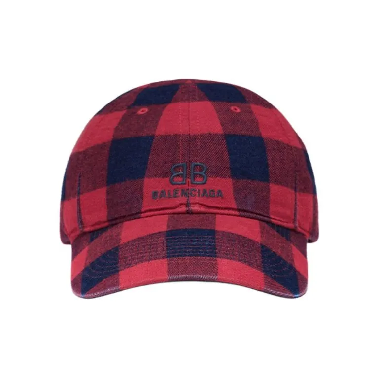 Balenciaga Logo embroidered Check Cap-0