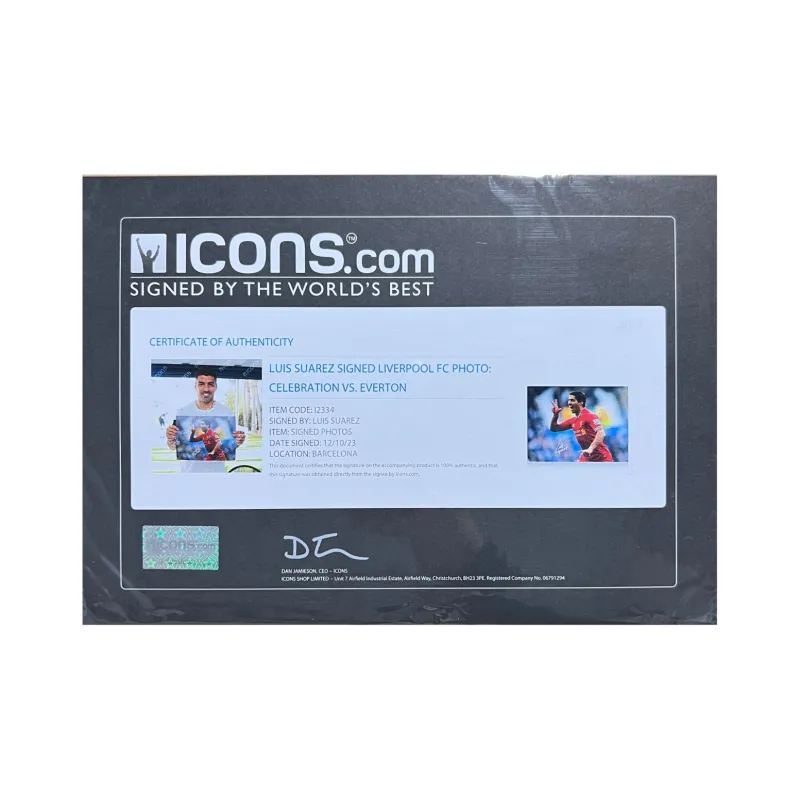 ICONS.com Suarez Includes Certification Certificate Includes Frame Outer Frame Size: 38.6 X 48.6 Cm-3