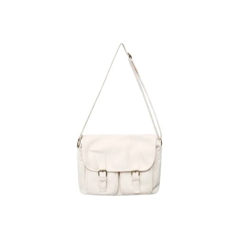 ALNI BITTON Canvas Messenger Commute Bag Canvas Shoulder Bag Crossbody Bag Regular Men's Black/Green/White/Brown-17