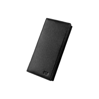HLA Genuine Leather With Cow Leather Wallet, Wallet Unisex Black