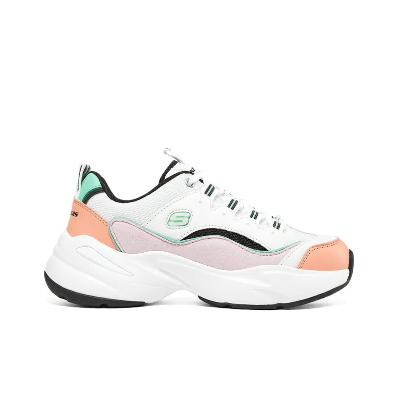 Skechers D'LITES 3.0 Cousin Cushioning Anti Slip And Wear Resistant Low Top Chunky Sneakers Women's Multicolor-1
