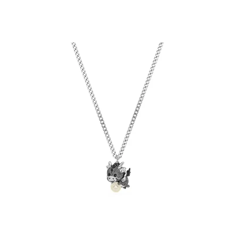 Swarovski Cubic Zirconia Faux Crystal Metal Necklaces Women's Silver-0