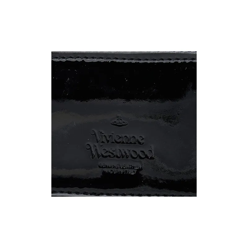 Vivienne Westwood Bright Patent Leather Card Holder Women's Black-9