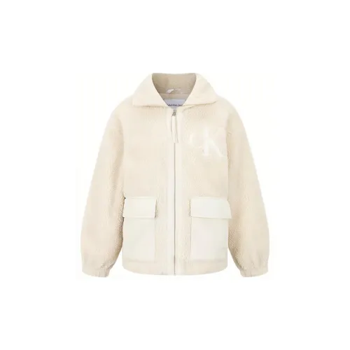 Calvin Klein Velvet Jackets Women's Beige