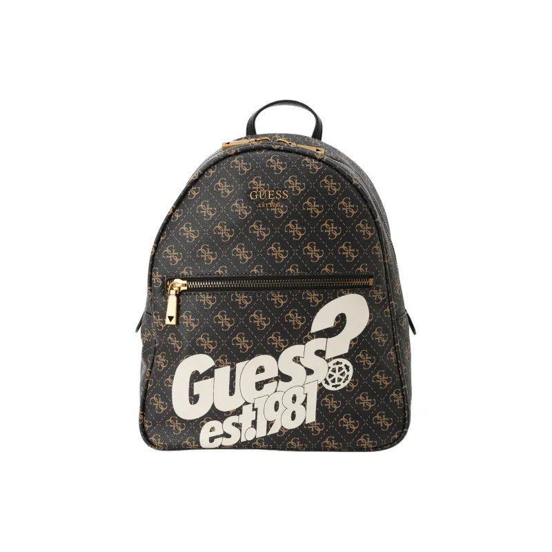 GUESS Synthetic Fiber Backpack Unisex Black & Gold-0