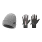 Gray Thermal Knitted Hat+Gray Glove