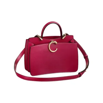 CARTIER Panthère De Cartier Calfskin Shoulder Bag Crossbody Bag Mini Women's Cherry Red