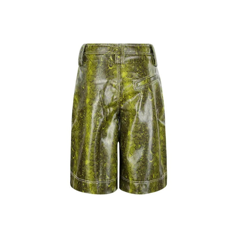 GANNI Denim Shorts Women's Green-1