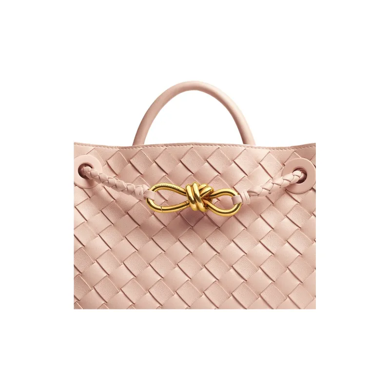 Bottega Veneta Andiamo Series Sheepskin Shoulder Bag, Crossbody Bag, Handbag Trumpets Women's Lotus Blossom Pink-4