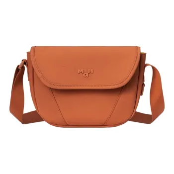 MAH Polyester Saddle Bag, Shoulder Bag, Crossbody Bag Medium Size Women's White