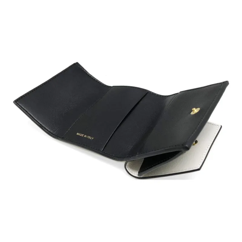 MARNI Leather Wallet Women's White & Black-3
