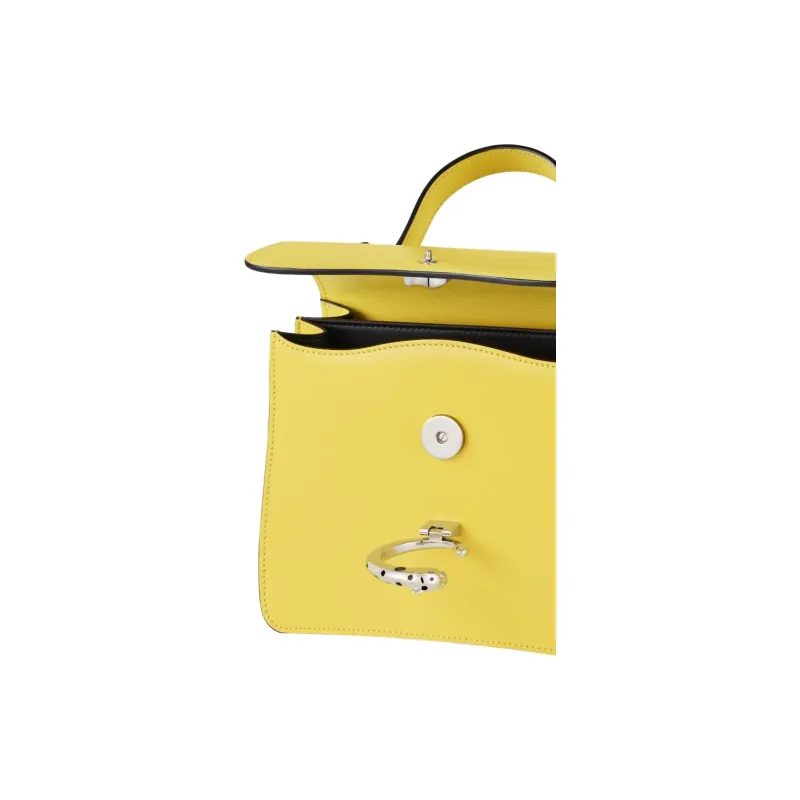 CARTIER PANTHÈRE Calfskin Shoulder Bag Crossbody Bag Handbag Mini Women's Yellow-3