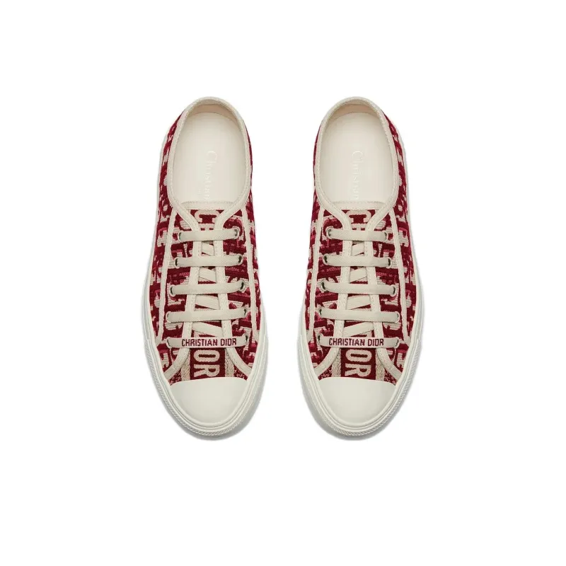 DIOR Walk'N'DIOR Oblique Red Canvas Women's-3