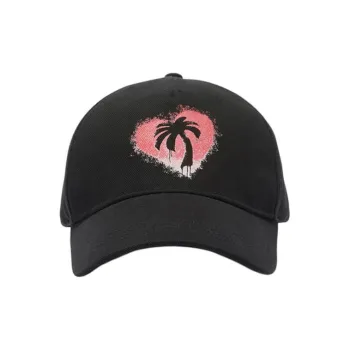 PALM ANGELS Cotton Baseball Caps Unisex Black