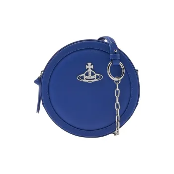 Vivienne Westwood Leather Small Round Bag Shoulder Bag Crossbody Bag Women's Blue