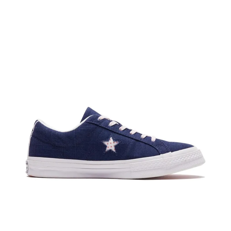 Converse One Star Ox Canvas Shoe Blue/White-1