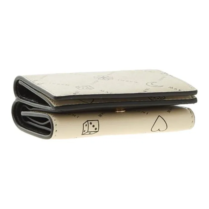 MARNI Cow Leather Wallet Women's Light Ivory-4