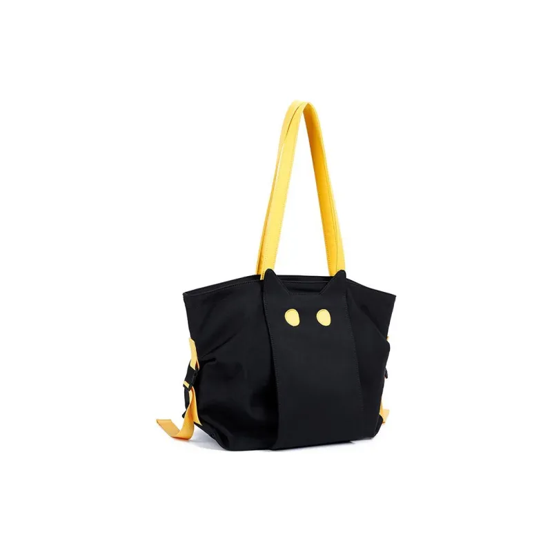 NOXXON Nylon Shoulder Bag Crossbody Bag Handbag Large Size Unisex Obsidian Black-2