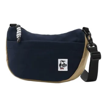 CHUMS Cotton Shoulder Bag Crossbody Bag Unisex Marine Blue & Beige