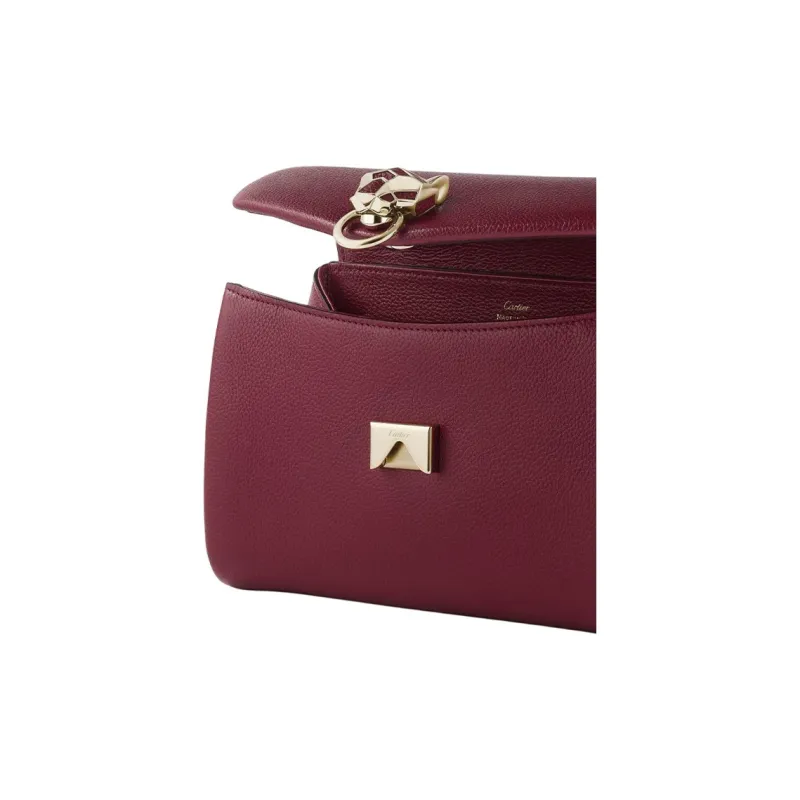 CARTIER PANTHÈRE Calfskin Shoulder Bag, Crossbody Bag Mini Women's Burgundy-1