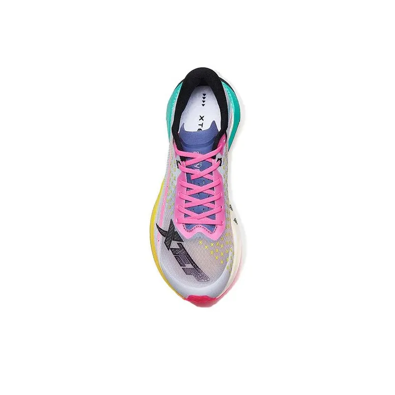 XTEP 160X 2.0 Cushioning Anti Slip Wear Resistant Breathability Low Top Running Shoes Women's White Red Green-2