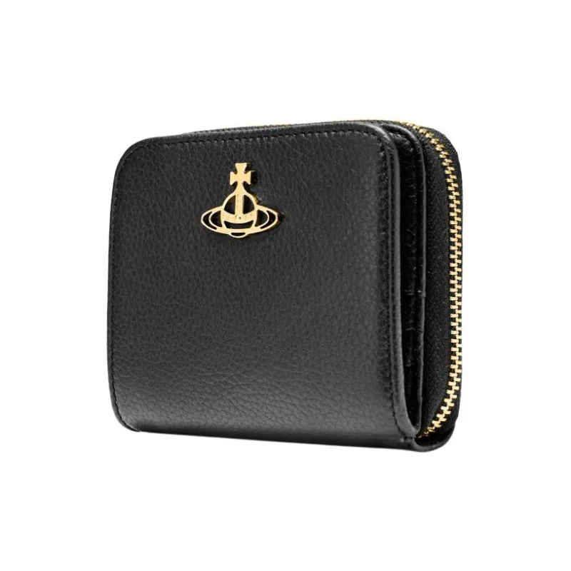 Vivienne Westwood Cow Leather Wallet Women's Black-1