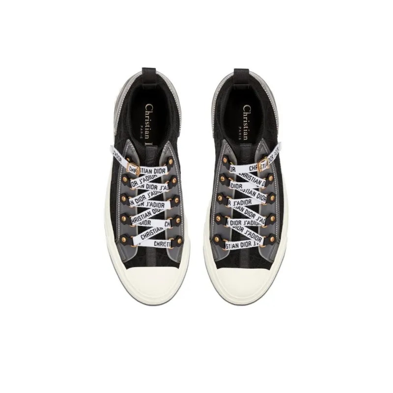 DIOR Walk'n'Dior Platform Shoes Stylish Skateboarding Shoes Women's Black-4