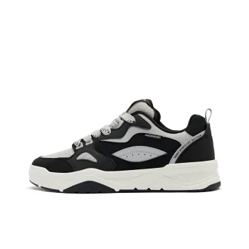 QIAODAN Sea Salt 1.0 Height Increasing Balance Wear Resistant Slip Resistant Low Top Skateboard Shoes Men's Black Gray