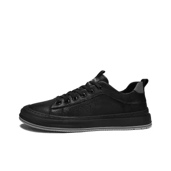 JOSEPH ABBOUD Anti-Slip Wear-Resistant Low-Top Skateboard Shoes Men's Black