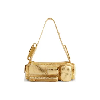 Balenciaga Superbusy Lambskin Handbag Shoulder Bag Women's Gold