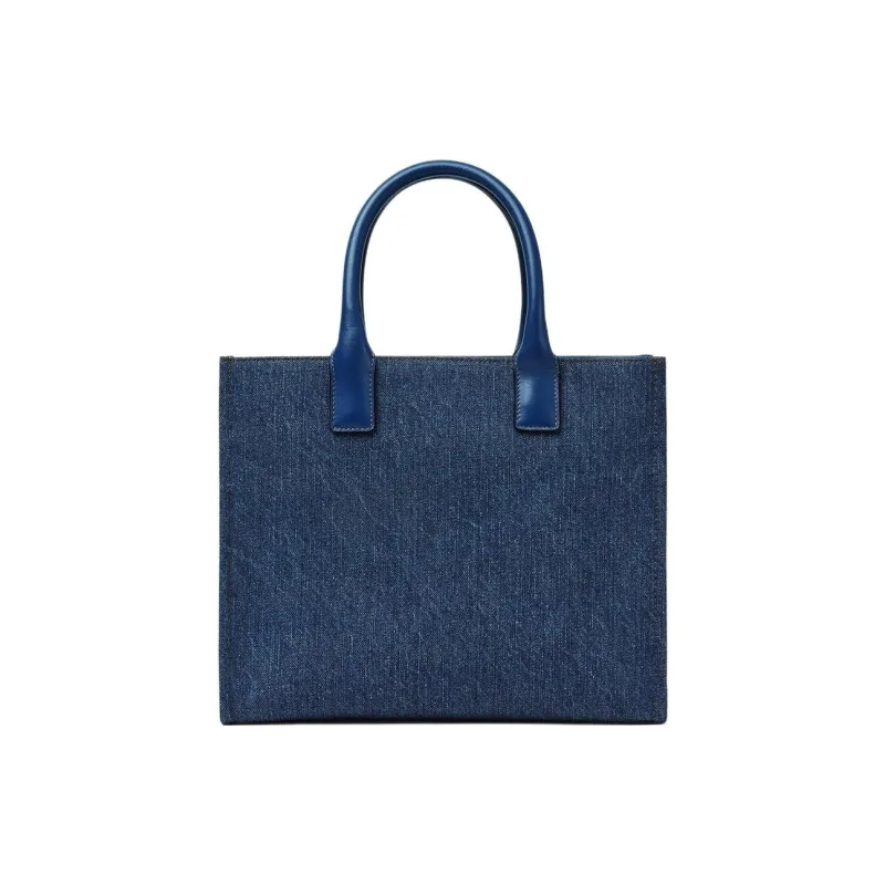 VERSACE La Medusa Denim Tote Bag Shopping Bag Shoulder Bag Crossbody Bag Handbag Small Size Women's Blue-2