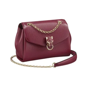CARTIER PANTHÈRE Calfskin Shoulder Bag, Crossbody Bag Mini Women's Burgundy