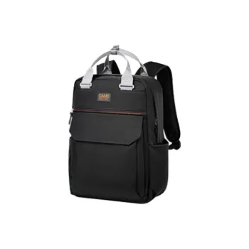 CAMS Nylon Backpack Unisex Obsidian Black