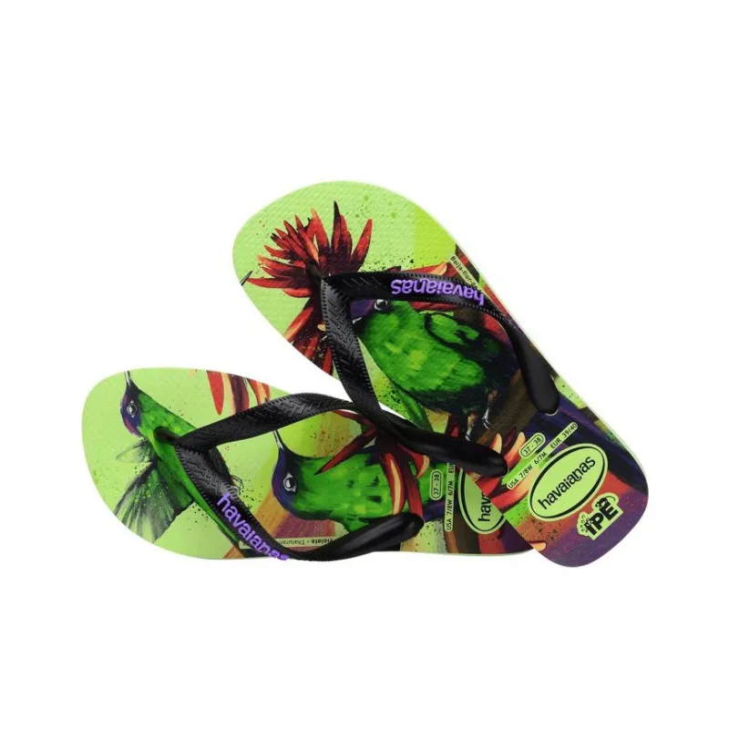 Havaianas Slip Resistant Flip Flops Unisex Green Black-2