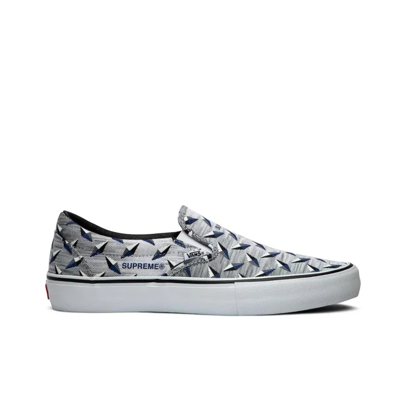 Vans Slip On Supreme Diamond Plate White-1
