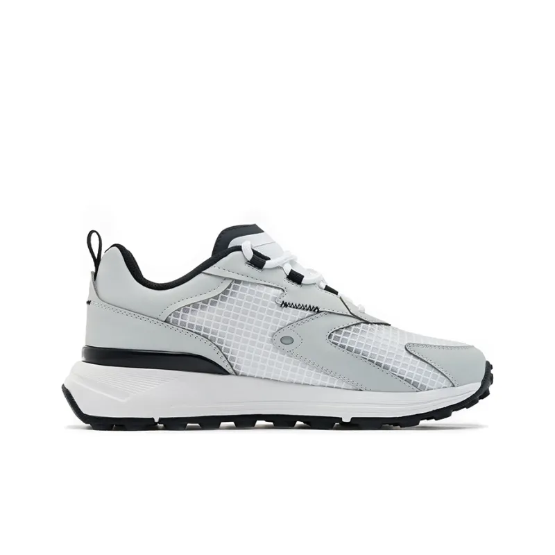 RIGORER Cushioned Wear-Resistant Breathable Coverage Low-Top Chunky Sneakers Men's Moonlight Gray/Pure White-1