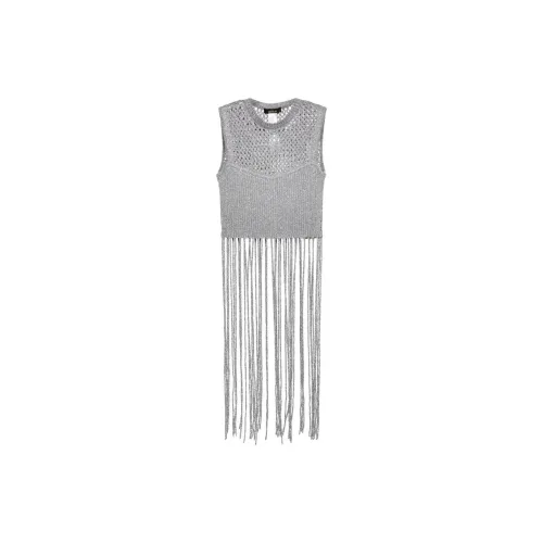 TWINSET Lurex Fringed Crop Top