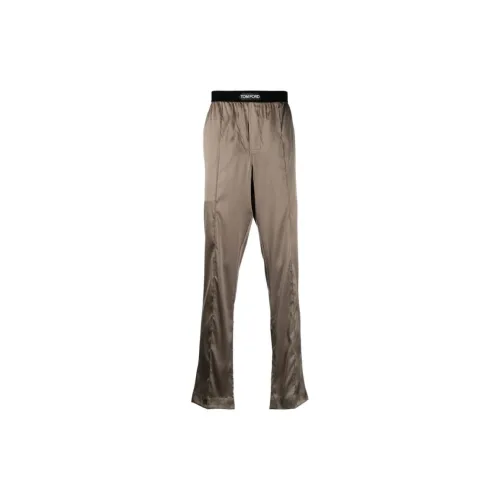 TOM FORD Logo waist Silk Pajama Bottoms