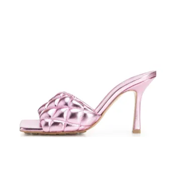 Bottega Veneta Quilted Square Toe Sandals Women's