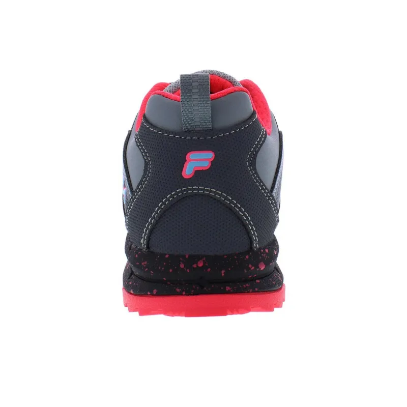 FILA Abrasion Resistant Breathable Low Top Casual Running Shoes Women's Black Red-3