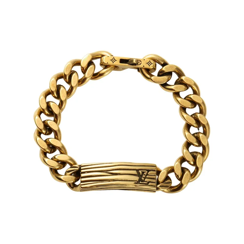 LOUIS VUITTON Metal Bracelets Unisex Gold-2