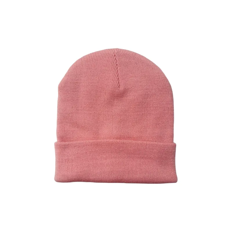 LUCKY BRAND Acrylic Vintage Leather Label Texture Beanies Unisex-1