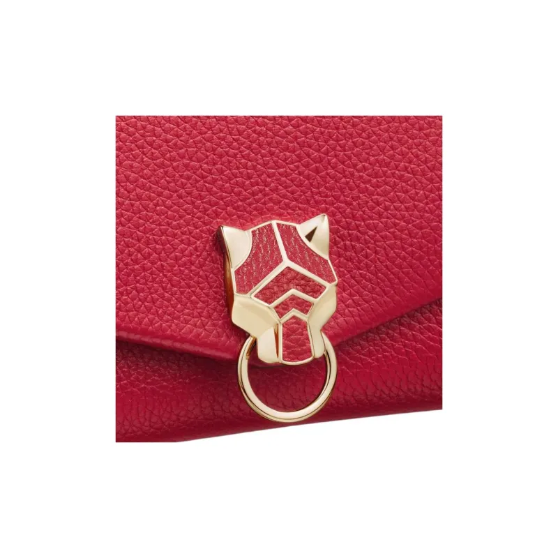 CARTIER Panthère De Cartier Calfskin Shoulder Bag Crossbody Bag Extra Small Women's Red-4