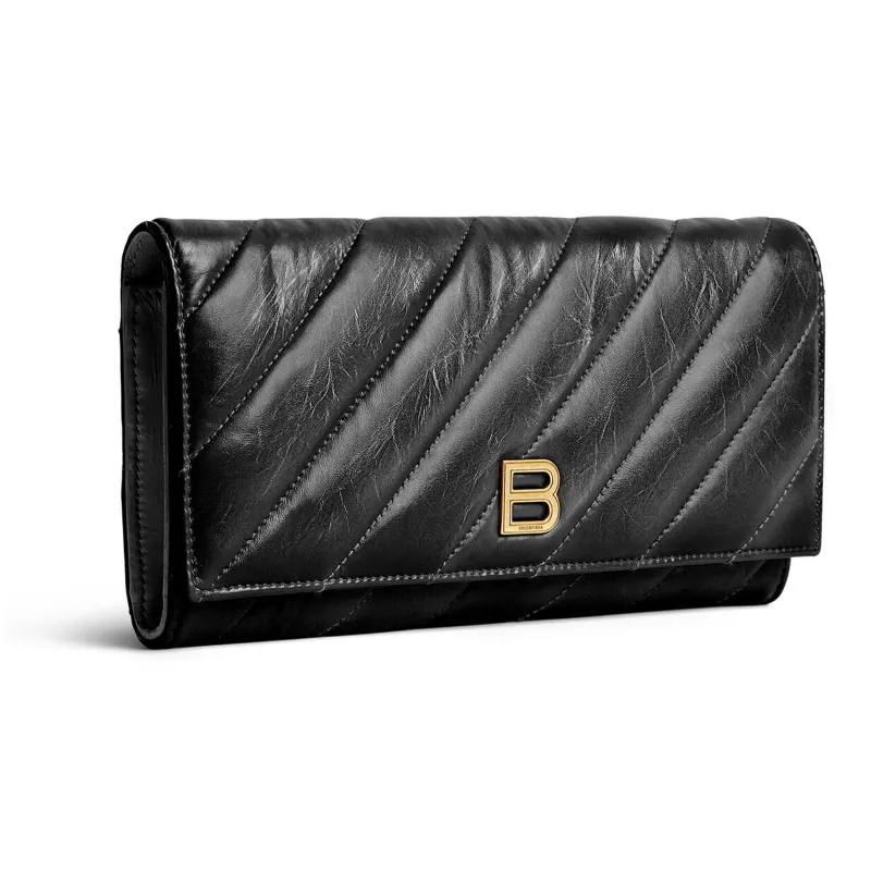 Balenciaga Crush Quilted Wallet On Chain-2