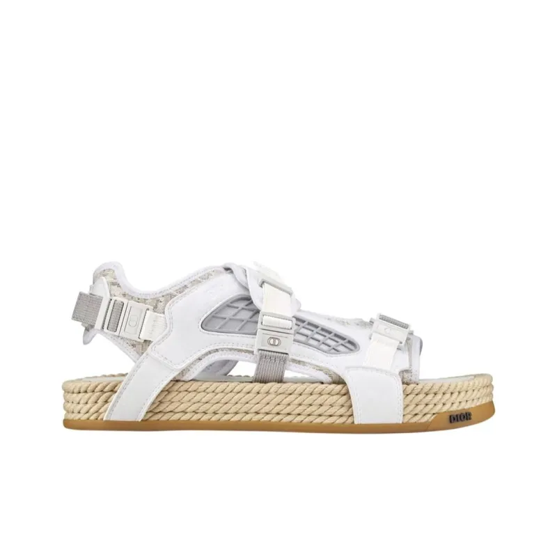 DIOR Atlas Sandal White Suede-1
