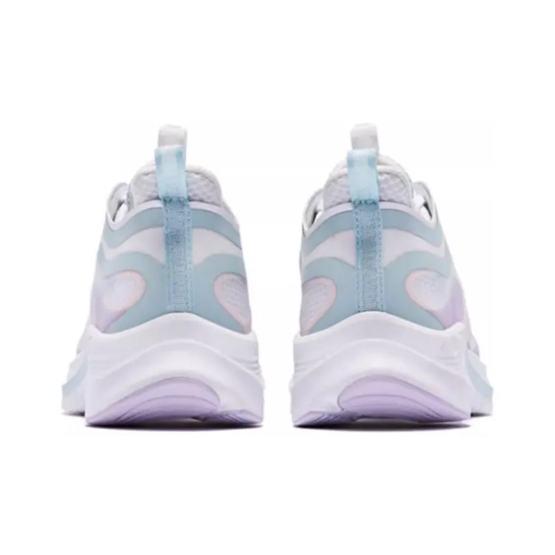 QIAODAN Light Speed 1.0 Shock Absorbers With Slip Resistant Features Low Top Running Shoes Women's White Blue-4