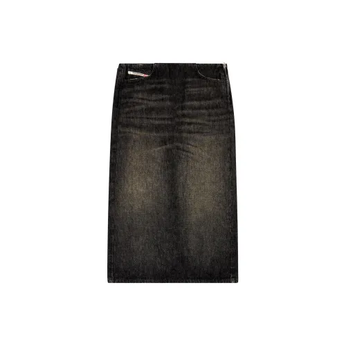 DIESEL Denim Long Skirts Women's Black